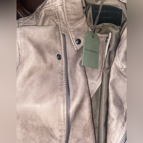 All Saints Milo Biker Leather Jacket - Picture 1 of 4